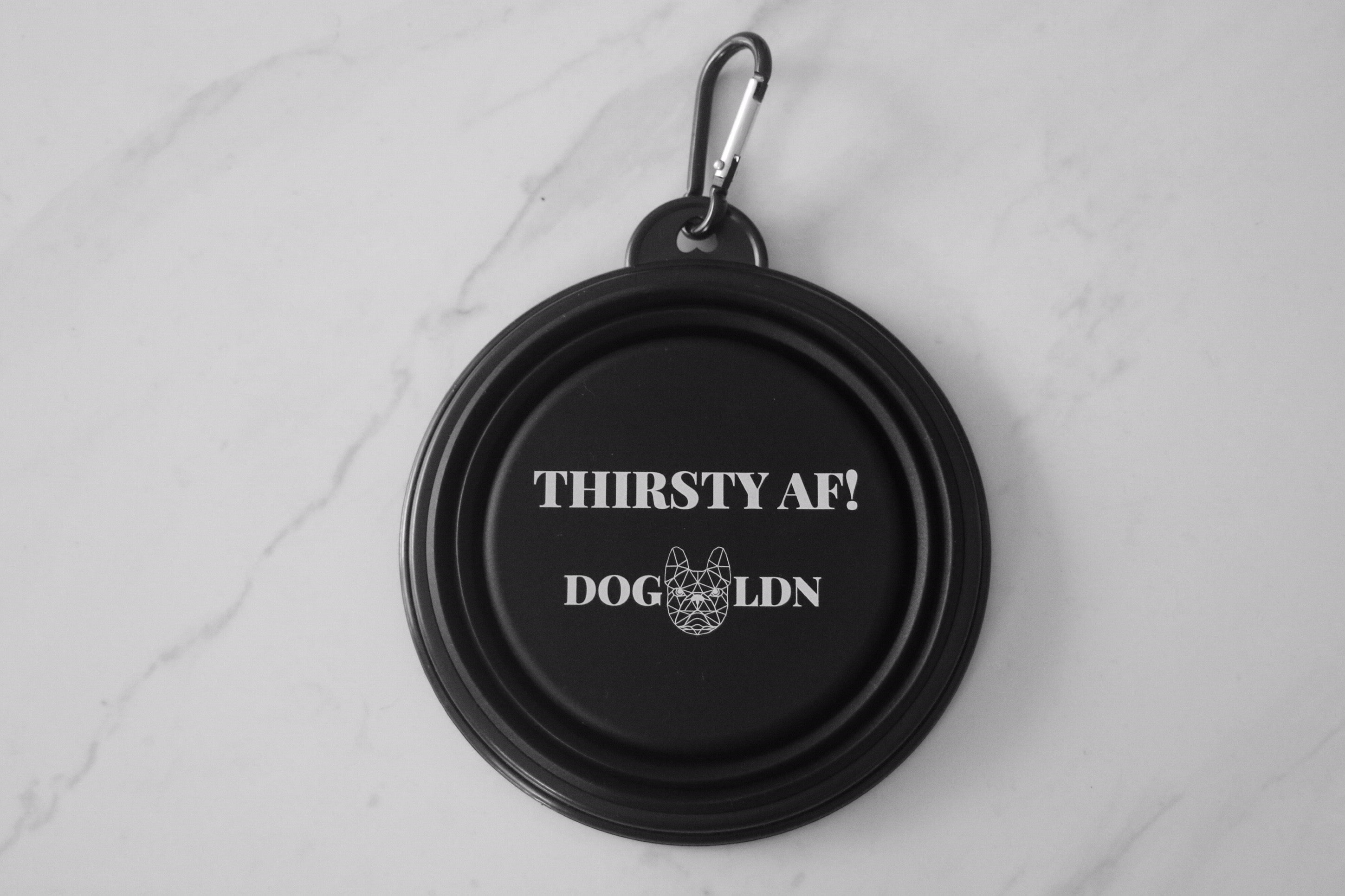 'THIRSTY AF' Collapsible Travel Bowl